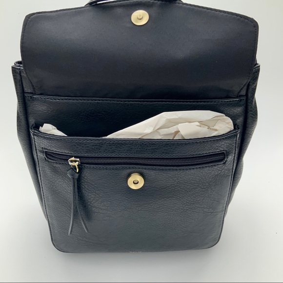 NWT RELIC by FOSSIL leather Brianna black backpack - Picture 6 of 14